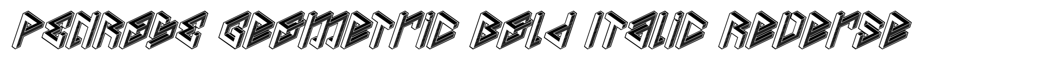 PENROSE Geometric Bold Italic Reverse image